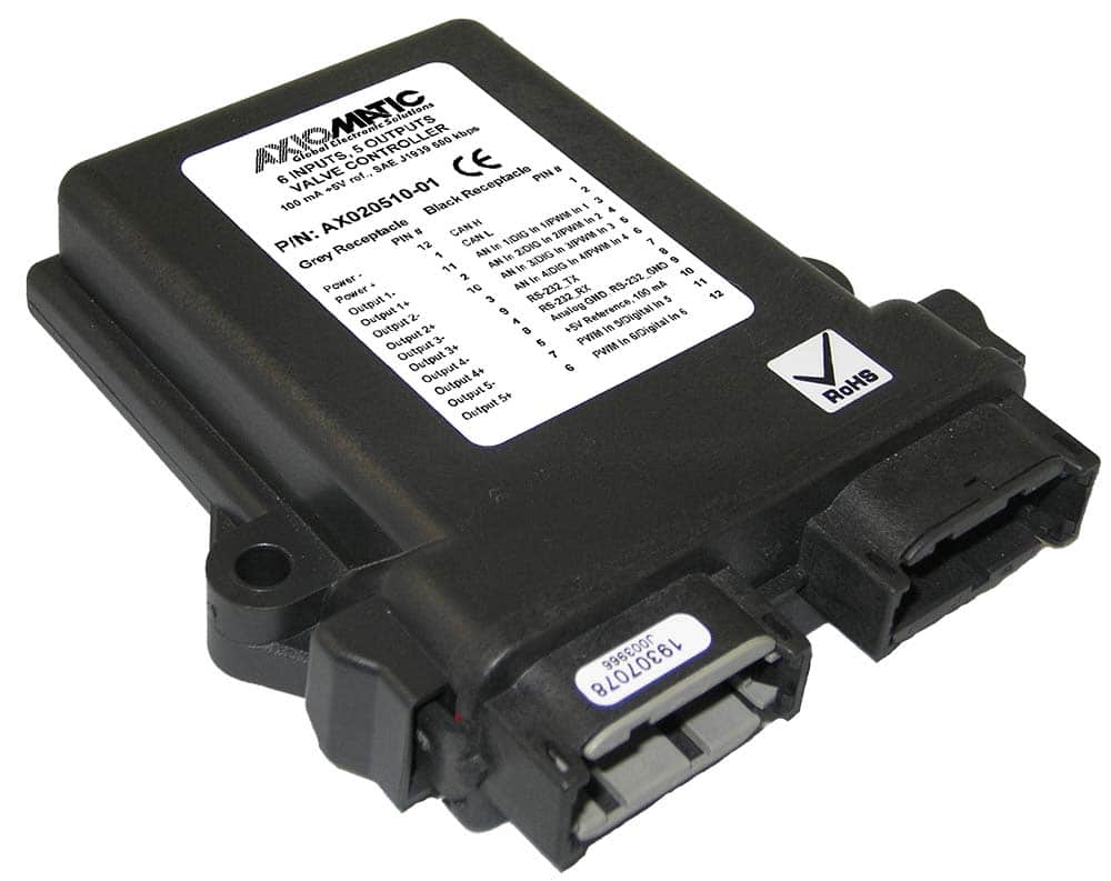 6 Input, 5 Output Valve Controller, SAEJ1939, 500 kbps