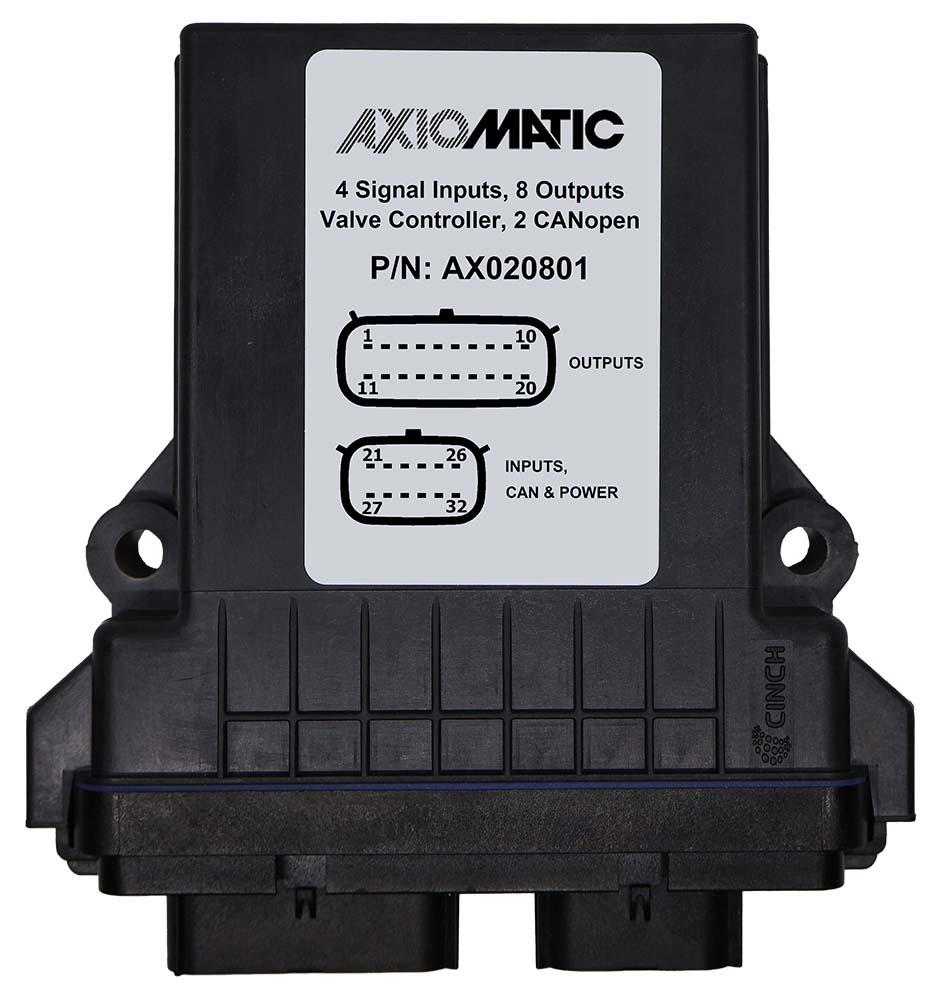 4 Inputs, 8 Proportional Outputs Valve Controller, CANopen®
