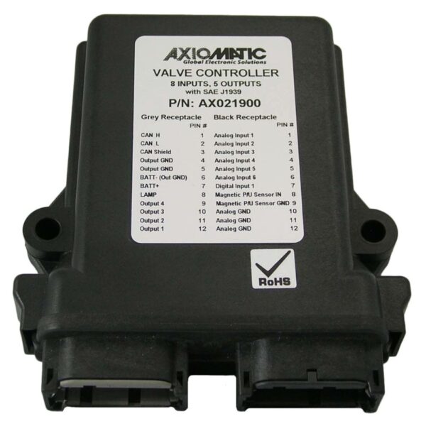 8 Inputs, 5 Outputs, Valve Controller, SAE J1939