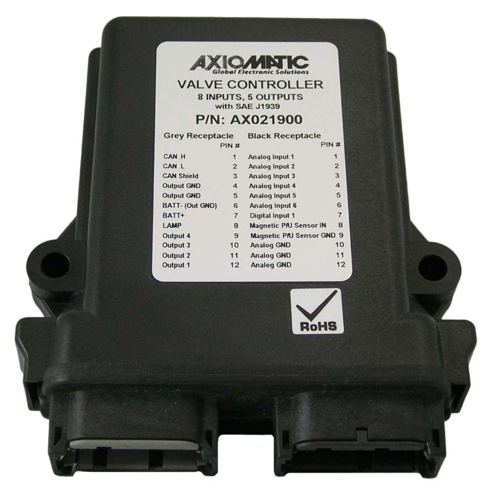 8 Inputs, 5 Outputs, Valve Controller, SAE J1939