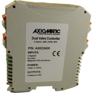 2 Universal, Encoder and Magnetic Pick-up Sensor Inputs, Dual Valve Controller, 1 Mbps SAE J1939, DIN Rail Mount, NFC