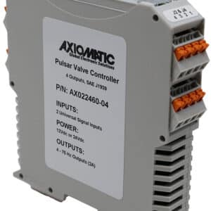 2 Bipolar Signal Inputs, Four Outputs Valve Controller, SAE J1939, DIN rail, 75 Hz, AX022460-04