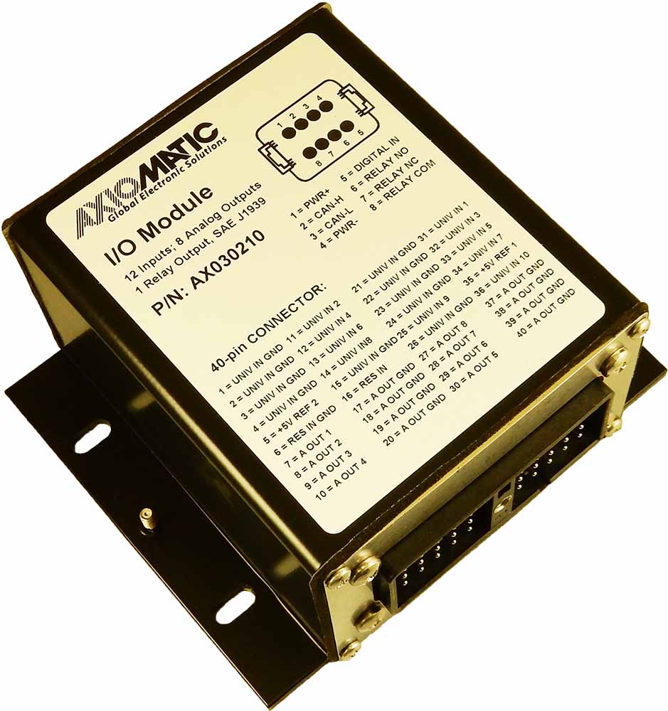 12 Inputs, 8 Analog and 1 Relay Outputs CAN I/O Module