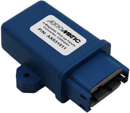 Axiomatic releases new CAN controllers with 4 magnetic pickup inputs, designed for on-highway and off-highway applications., AX031511 — 4 Magnetic Pickup Inputs CAN Converter, CANopen®