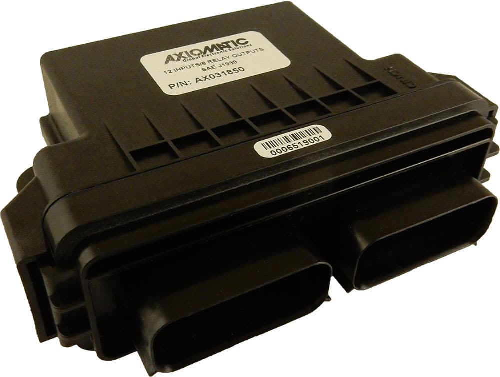 12 Inputs, 8 Relay Outputs Module, SAE J1939, 1 Mbps