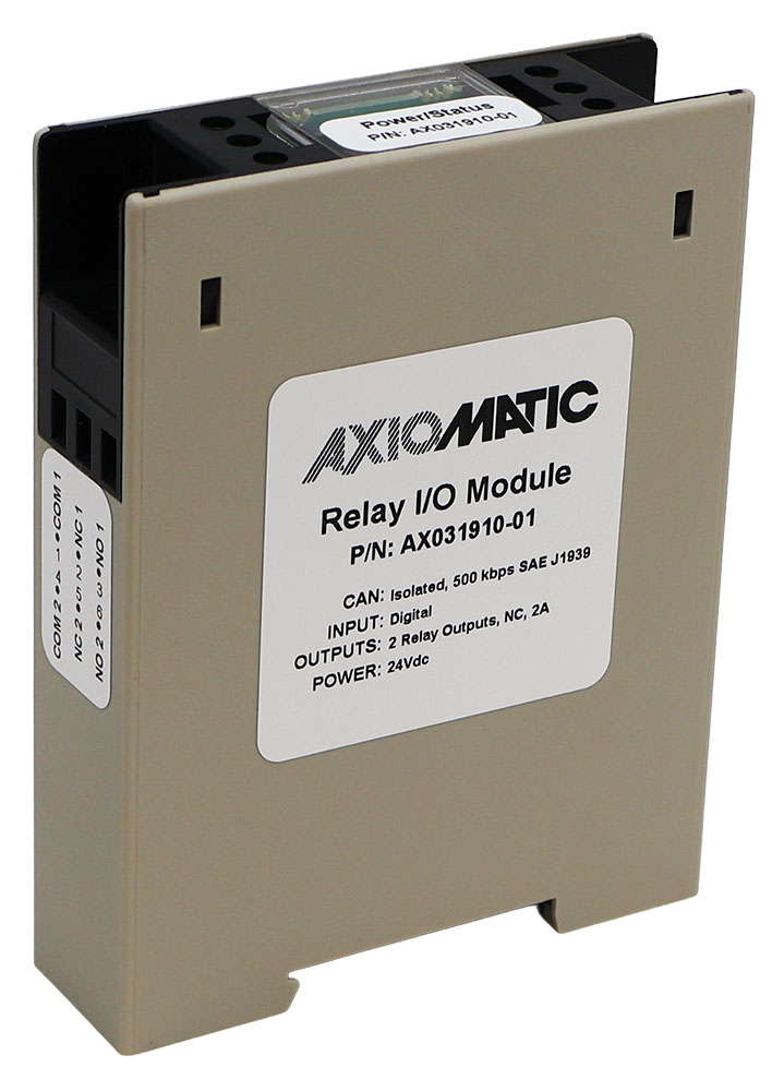 1 Digital Input, 2 Relay Outputs Controllers, Isolated CAN, DIN Rail
