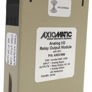 Bipolar Input, 1 Relay and 1 Analog Signal Output Controller, SAE J1939, NFC, DIN Rail Mount