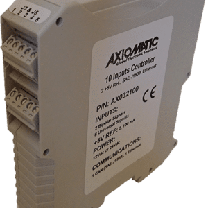 2 Bipolar Analog/Digital, 8 Universal Signal Inputs Controller, CAN (SAE J1939), Ethernet, 2 +5V Ref., DIN Rail Mount