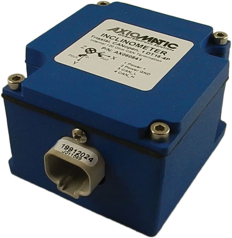 Triaxial Inclinometer, High Performance, CAN Termination, 1 DT13-4P, CANopen