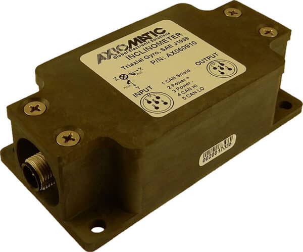 Triaxial Gyroscope Inclinometer, SAE J1939, M12 Connectors, AX060910