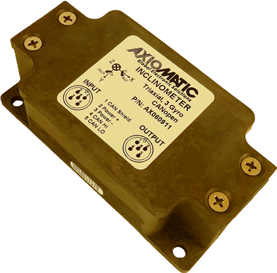 Triaxial Gyroscope and Inclinometer, 2 M12, CANopen