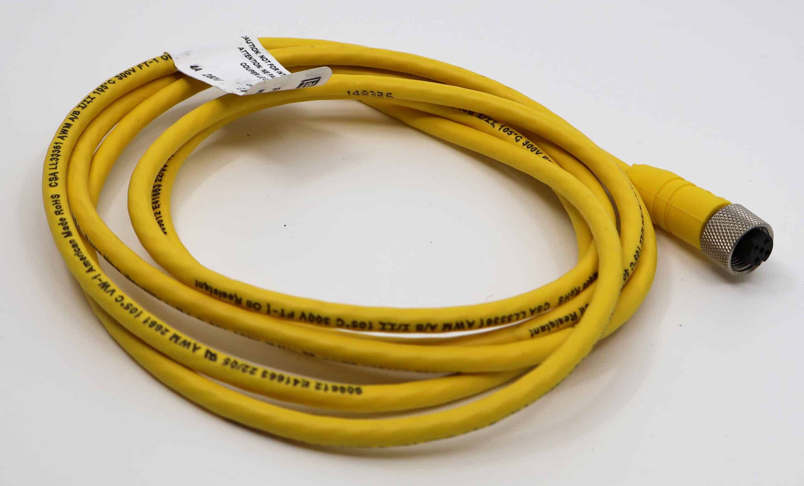 AX070139 M12 Mating Plug with 2m Cable, Unterminated