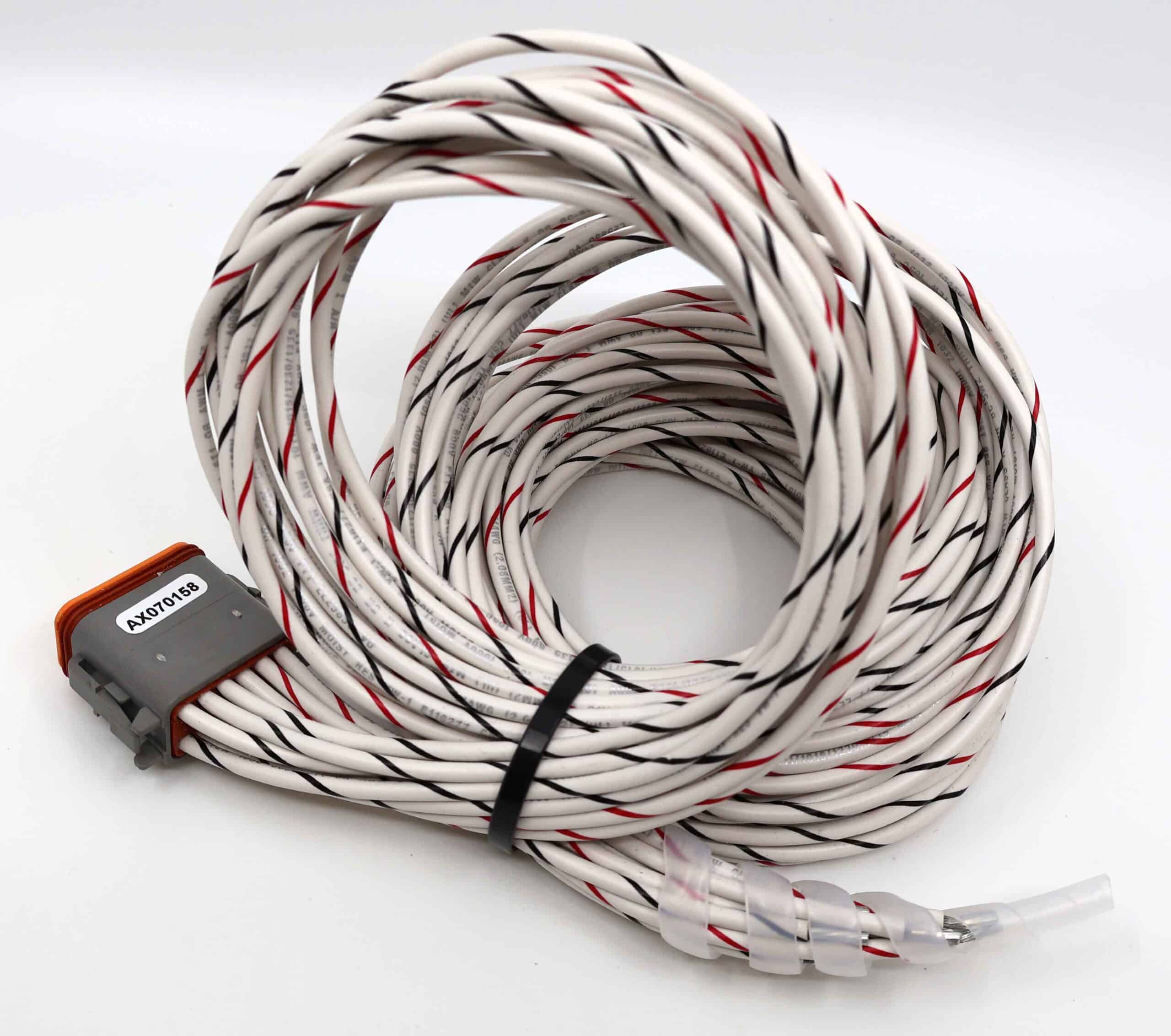 Wire Harness, 2m (comprised of TE Deutsch mating plug DT06-12SA, W12S, 12 contacts, 14 AWG unterminated wire)