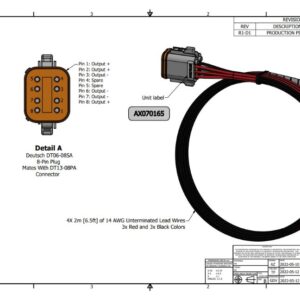 Wire Harness (DT06-8SA 8-Pin Plug Without Enable)