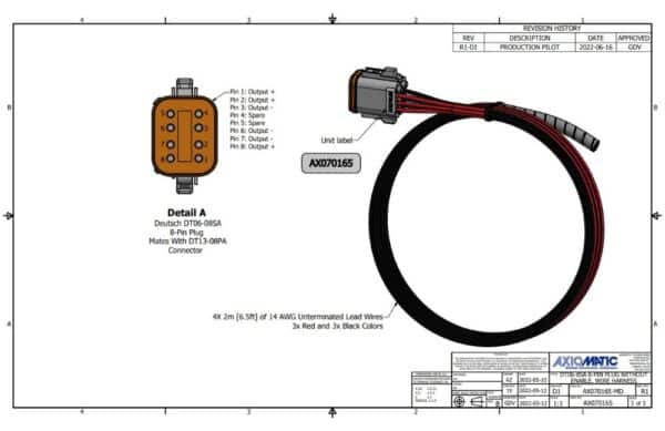 Wire Harness (DT06-8SA 8-Pin Plug Without Enable)