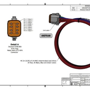 Wire Harness, DT06-8SA 8-Pin Plug, Enable