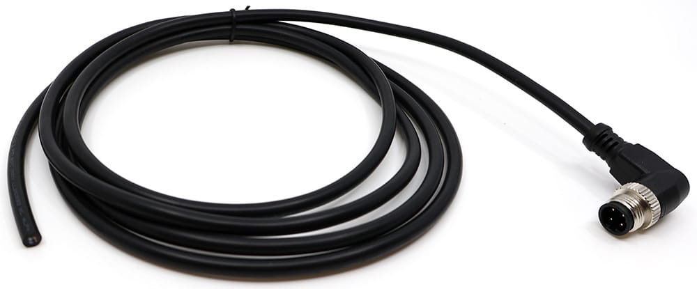 Power and AE Cable - 2m (6.56 ft.), 4-pin Male M12 D-coded, Unterminated Leads