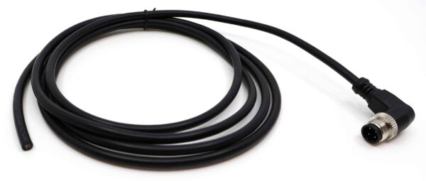 Power and AE Cable - 2m (6.56 ft.), 4-pin Male M12 D-coded, Unterminated Leads