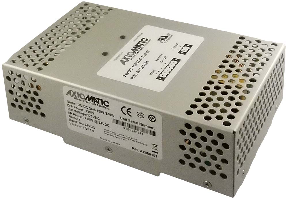 24VDC, 230W Power Converters, DIN Rail Mount