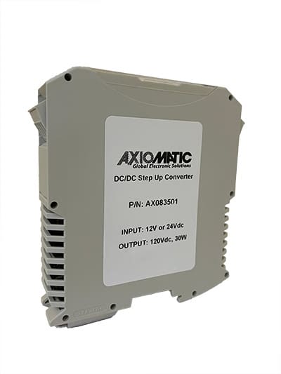 24VDC - 120VDC Converter, 30W DIN rail mount, Screw Terminals