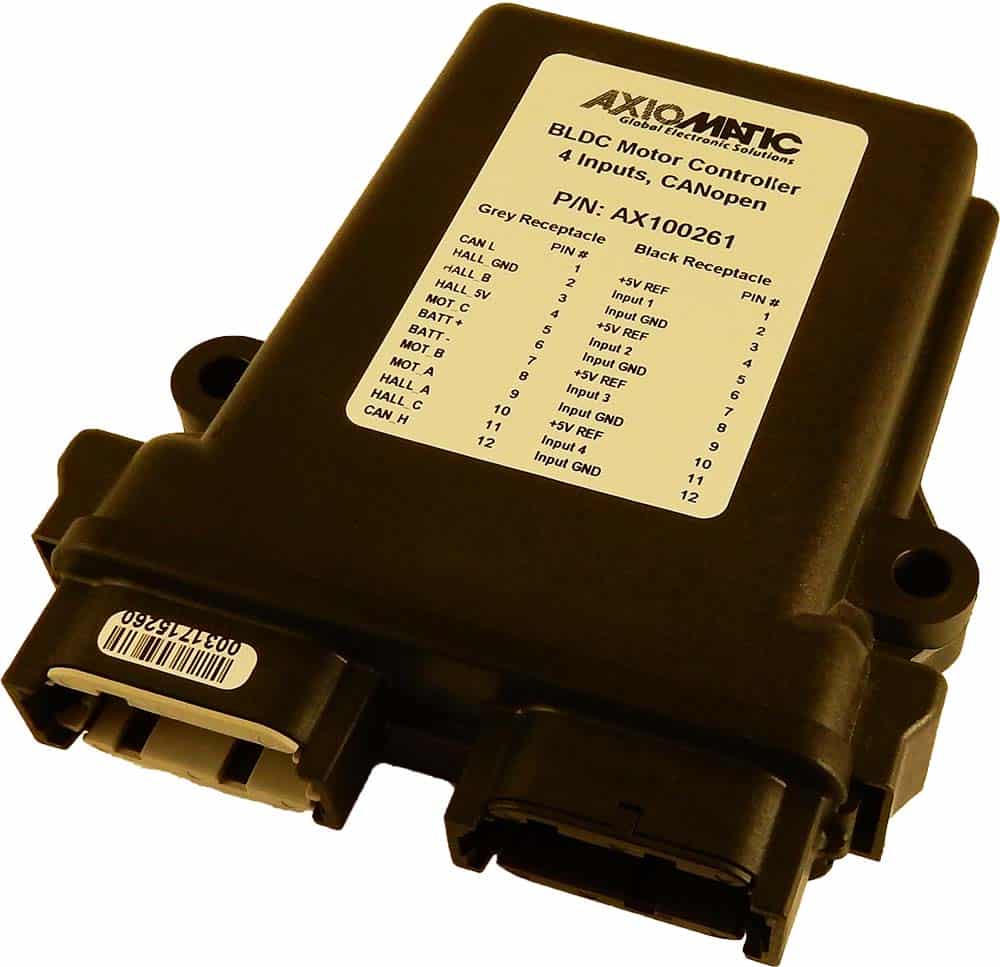 4 Inputs, 6A BLDC Motor Controller, +5V Reference, CANopen®