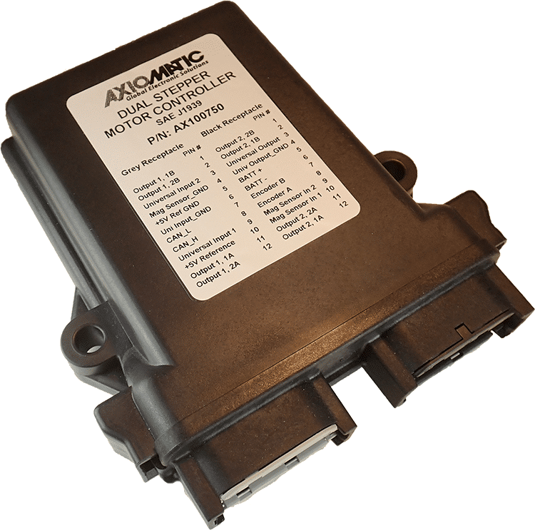 Dual Stepper Motor Drive, SAE J1939 with Auto-Baud-Rate-Detection