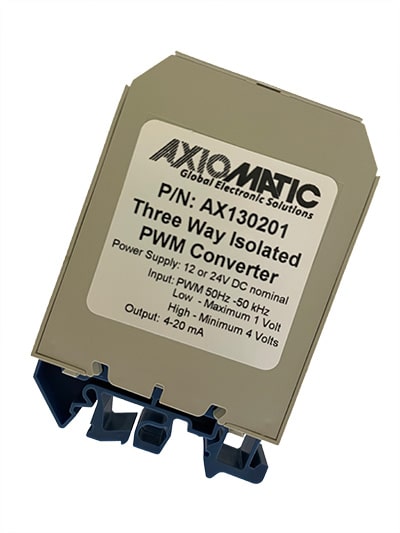 PWM to 4-20mA Current Converter, 100ms, Isolated, 12/24 VDC, DIN Rail Mount
