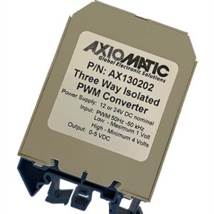 PWM to 0-5V Voltage Converter, 100ms, Isolated, 12/24 VDC, DIN Rail Mount