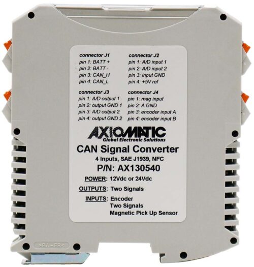 Isolated, Dual Channel, Universal Signal CAN Converter, SAE J1939, NFC, DIN Rail Mount, AX130540