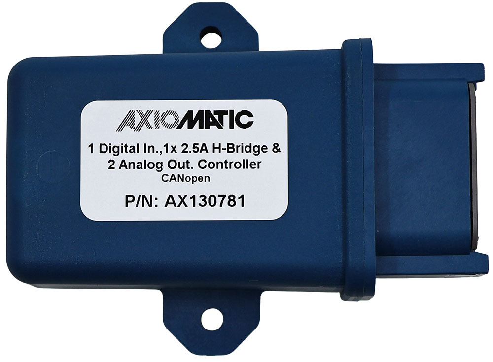 1x Digital Input, 2x Analog & 2x 2.5A Proportional Outputs Controller, CANopen®