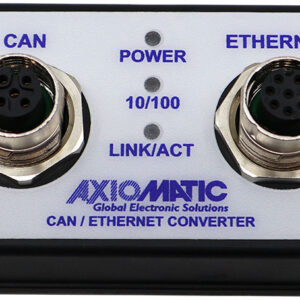 AX140900A is a Axiomatic Ethernet to CAN Converter with a secure inerface, also available as a KIT, AX140900AK, or as an economical model, AX140900.