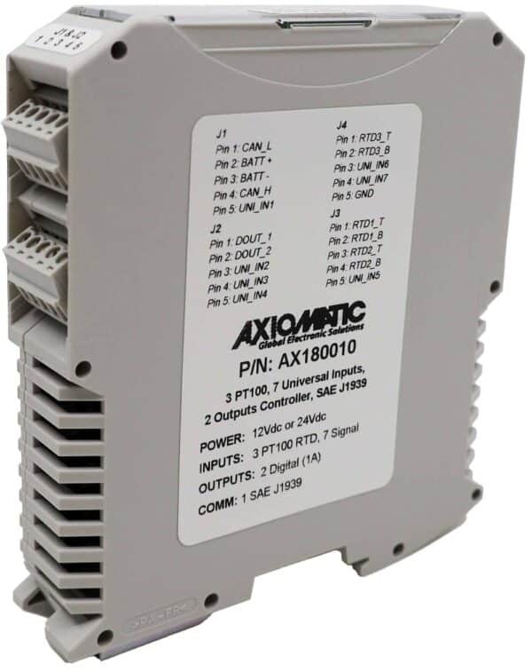3 RTD & 7 Universal Inputs, 2 Digital Outputs Controller, SAE J1939