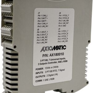 3 RTD & 7 Universal Inputs, 2 Digital Outputs Controller, SAE J1939, AX180010, leftview