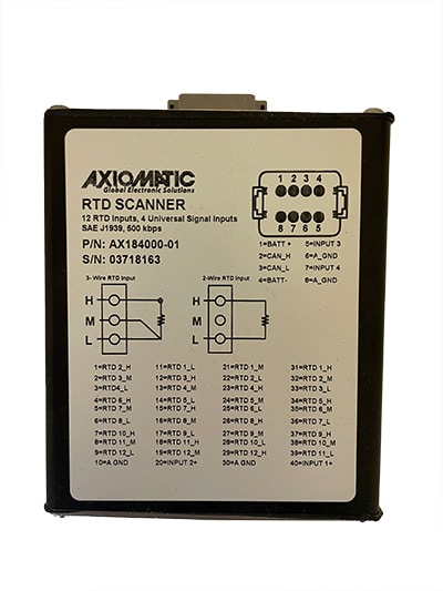 12 RTD & 4 Universal Signal Inputs Controller, SAE J1939 500 kbps