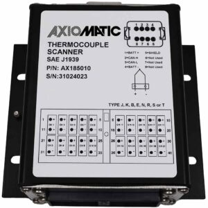 20 Channel Thermocouple Scanner, Full Isolation, SAE J1939, AX185010