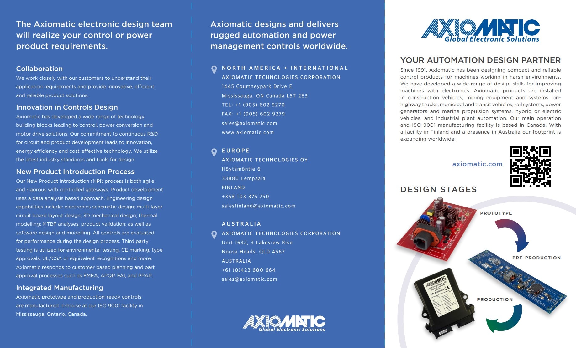 Axiomatic Brochure