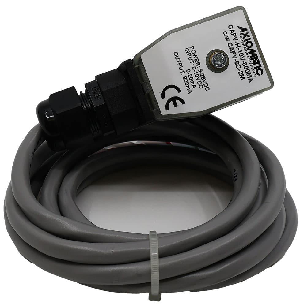 CAPV-H-10V-800mA C/W CAPV-6C-2M Connector Amplifier, 10VDC Input, 800 mA Output, DIN 43650A, 2m Cable
