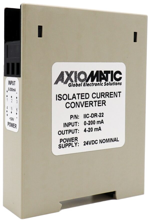 0-200 mA to 4-20 mA Isolated Current Converter, DIN Rail Mount