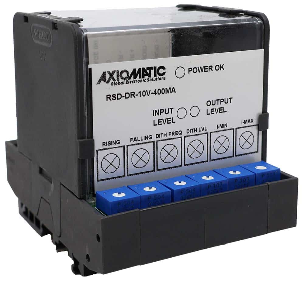 RSD-DR-10V-400MA, 10V, 400mA Remote Mount Solenoid Driver, DIN Rail Mount