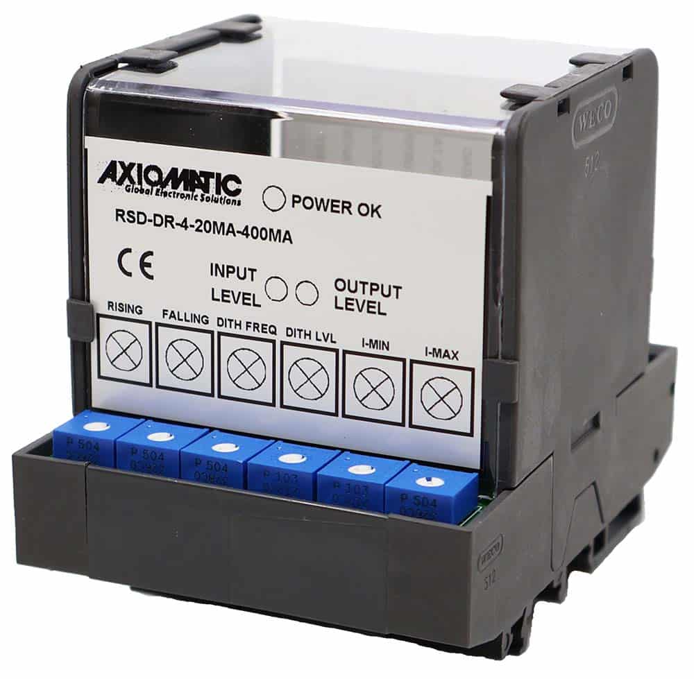 RSD-DR-4-20MA-400MA, 400 mA Remote Mount Solenoid Driver, DIN Rail Mount