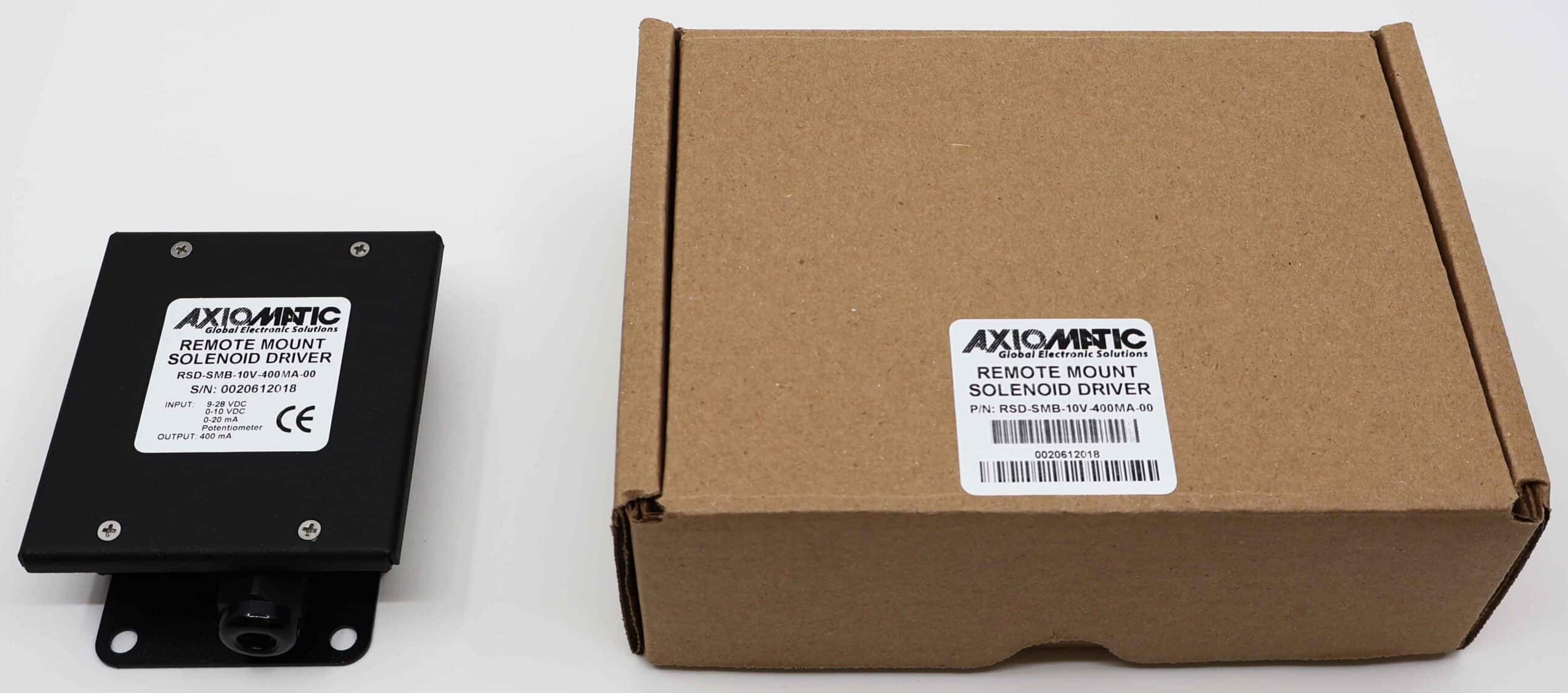RSD-SMB-10V-400MA-00 10V, 400 mA Remote Mount Solenoid Driver, Metal Box, Strain Relief